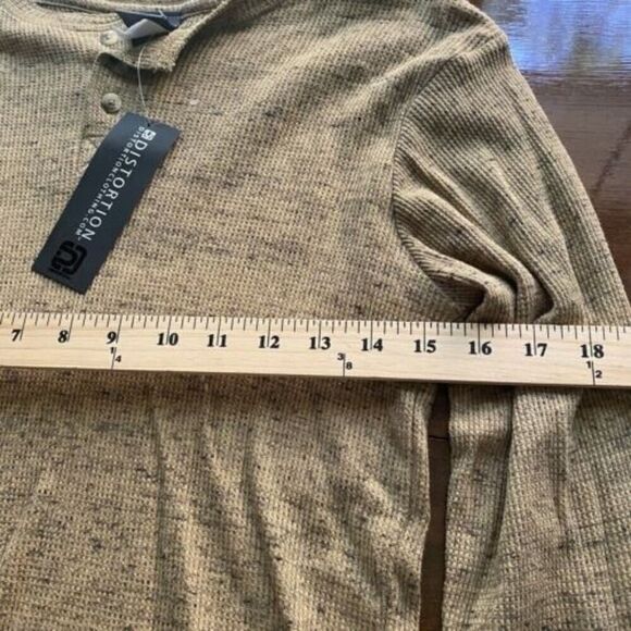 Distortion Boy's Khaki Long‎ Sleeve Crew Neck Thermal T-Shirt Cotton Size 10 New - Picture 8 of 11